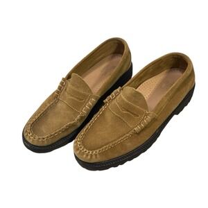 Unisex Tan Suede Loafers (size 8 in mens, 9.5 in womens)